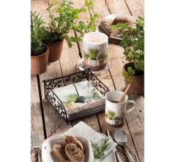 Serviette "Kräutertöpfe"