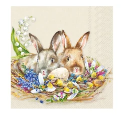 Serviette "Kuschelhasen"