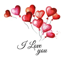 Serviette "Love Balloons"