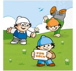 Serviette "Mainzelmännchen"