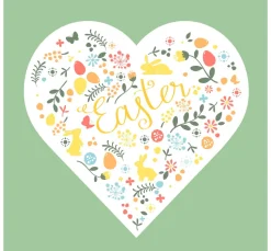 Serviette "Osterherz"