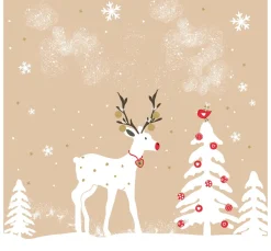 Serviette "Papierschnitt Winterlandschaft"