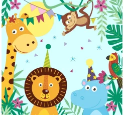 Serviette "Party Tiere"