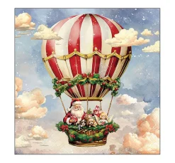 Serviette "Santa's Air Ballon"