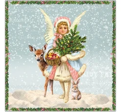 Serviette "Snowy Day Blue"