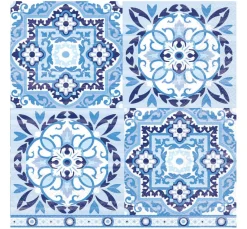Serviette "Tiles blue"