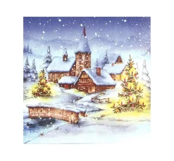 Serviette "Weihnachten im Schnee"