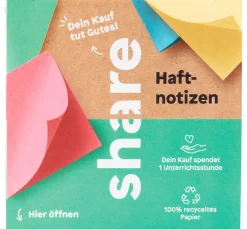 share Haftnotizblock, 4 x 100 Blatt