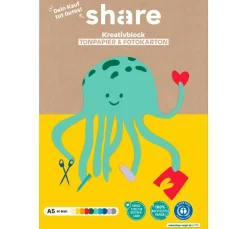 share Kreativ-Bastelblock A5, 40 Blatt