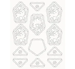 Silhouetten-Tischlichter "Rentier"