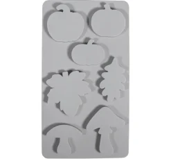 Silikon Gießform "Kürbis, Pilz, Blatt"