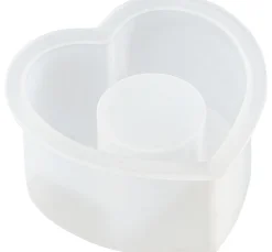 Silikon Gießform "Stabkerzenhalter Herz Mini"