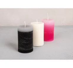 Silikon Gießform "Stumpenkerze geriffelt"