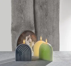 Silikon Kerzengießform "Bogen" mit Docht und Dochtnadel