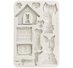 Silikonform A5 "Furry Friends - Dogs"