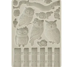 Silikonform A5 "The Owl's House - Owls and Branch"
