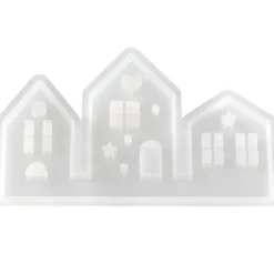 Silikon-Gießform "Häuserreihe" mit Steckkante