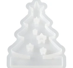 Silikon-Gießform "Tannenbaum" mit Steckkante