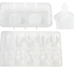 Silikon-Gießform "Zahlen-Set" mit Steckkante