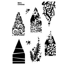 Silikonstempel für Faltstern Groß "Christmas"