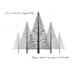 Sizzix Clear Stamp and Stencil Set "Merry and Light by Stacey Park"