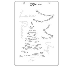 Sizzix Clear Stamp and Stencil Set "Merry and Light by Stacey Park"