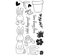 Sizzix Clear Stamps Set by Catherine Pooler "Bunny Bits & Blooms"