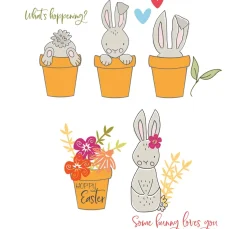 Sizzix Clear Stamps Set by Catherine Pooler "Bunny Bits & Blooms"