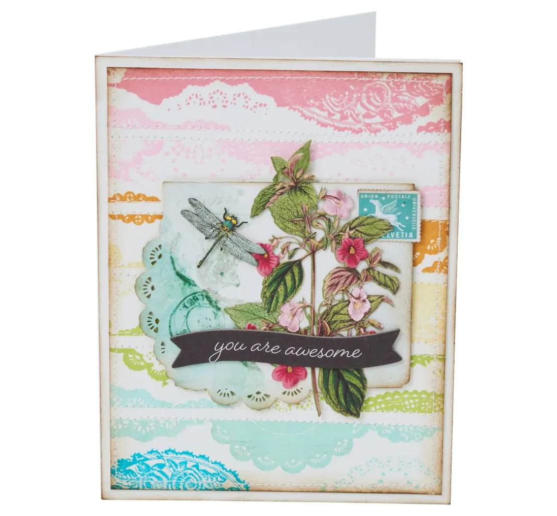 Sizzix Framelits Stanzschablone und Clear Stamps by 49 and Market