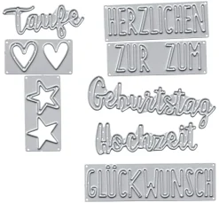 Sizzix Thinlits Stanzschablone "Herzlichen Glückwunsch"