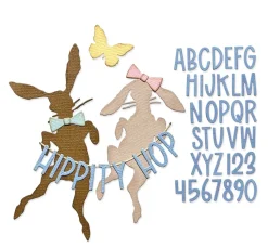 Sizzix Thinlits Stanzschablone "Hippity Hop by Tim Holtz"