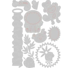 Sizzix Thinlits Stanzschablone "Jungle Fun"