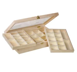 Sortier- Schmuckkasten, Kiefernholz