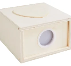 Spardose "Würfel mit Herz", Sperrholz