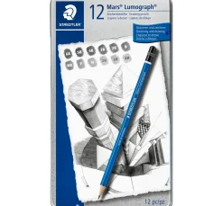 Staedtler Bleistifte Mars Lumograph, 12 St.