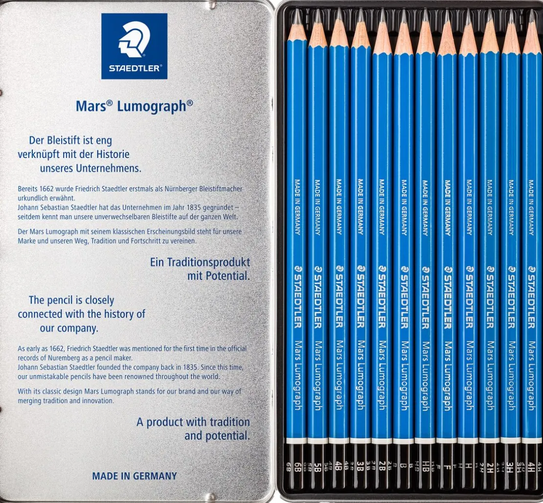 Staedtler Bleistifte Mars Lumograph, 12 St.