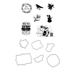 Stanzformen- und Stempel-Set "Merry Christmas"