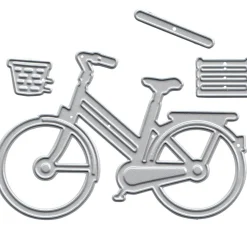 Stanzschablone "Fahrrad mit Korb"