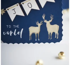 Stanzschablone "Karte mit Rentieren"