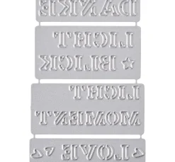 Stanzschablone "Schriftdekore" für Marinas Licht