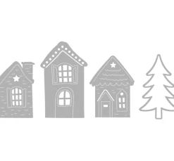 Stanzschablone "Winterhäuser"