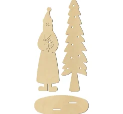 Stehfigur "Weihnachtsmann mit Tanne"