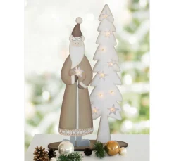 Stehfigur "Weihnachtsmann mit Tanne"