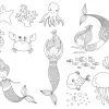 Stempel-Set "Meerjungfrau"