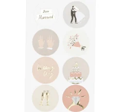 Sticker "Hochzeit", mit Goldfolie