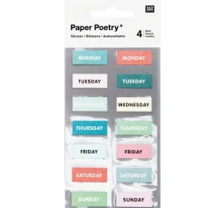 Sticker "Wochentage", 4 Blatt