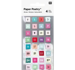 Sticker "Zahlen 0-31", 4 Blatt