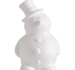 Styroporform Schneemann mit Hut, 17 cm