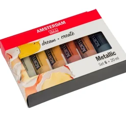 Talens AMSTERDAM Acrylfarben-Set "Metallic"