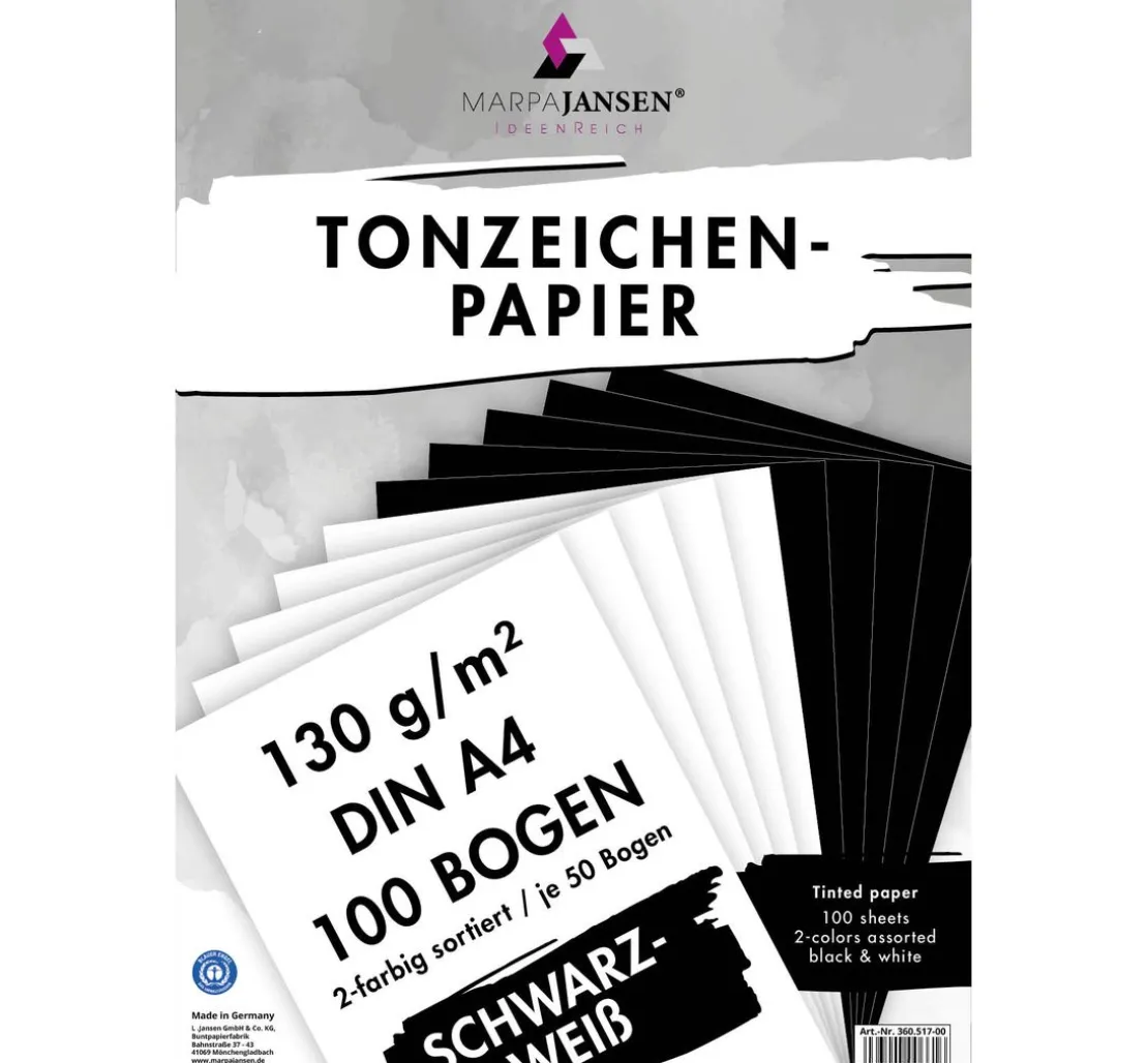 Tonpapier-Sortierung "Schwarz-Weiß"